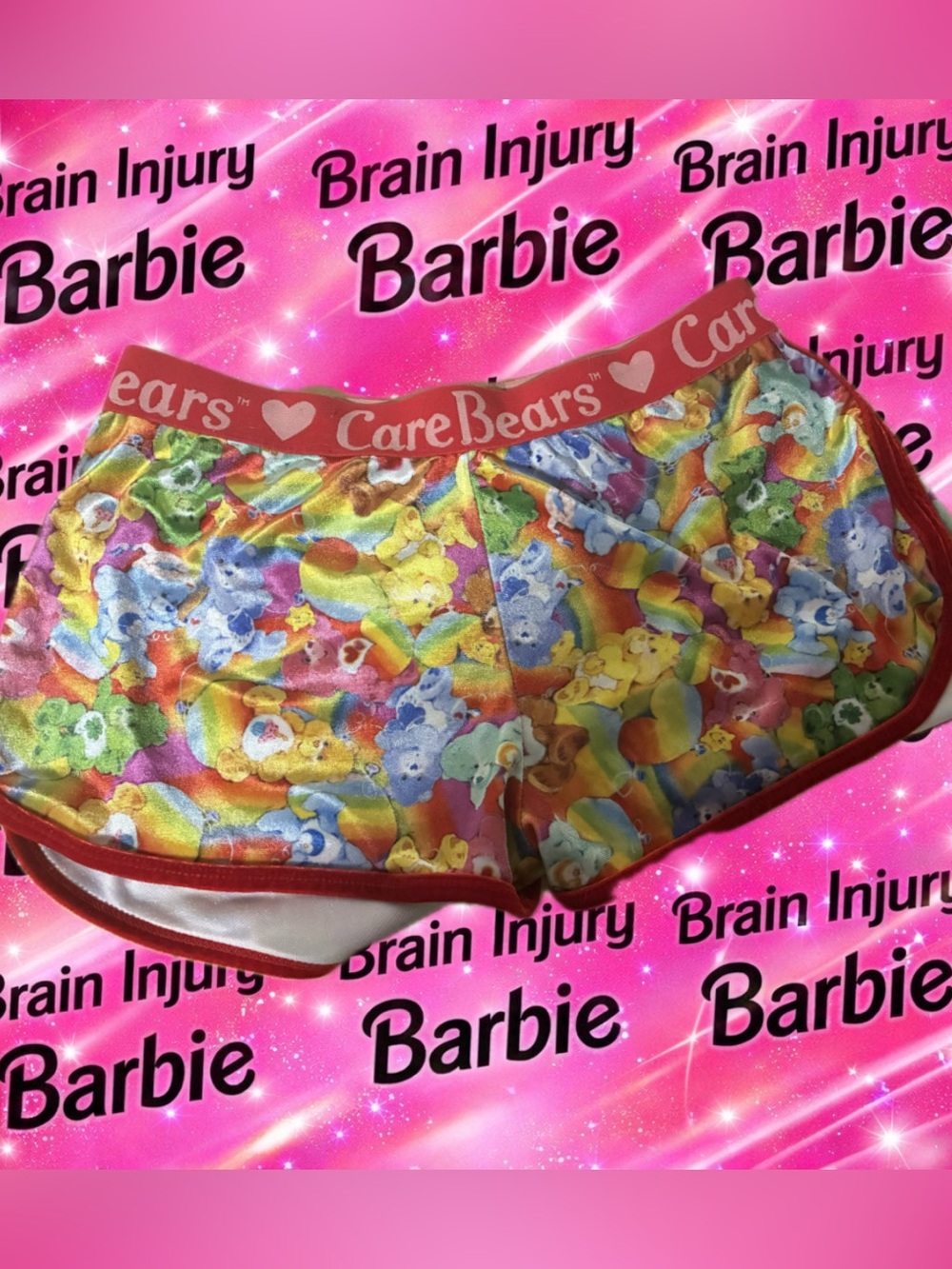 Iron fist x carebear shorts